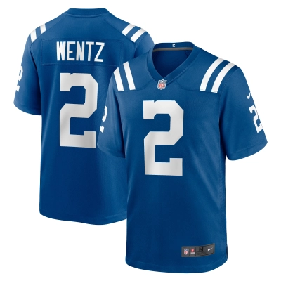 Men's Indianapolis Colts Carson Wentz Royal Game Jersey 01