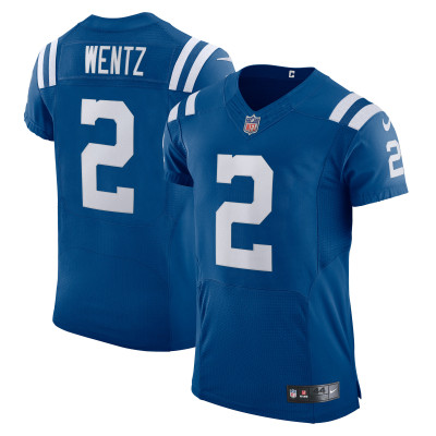 Men's Indianapolis Colts Carson Wentz Royal Vapor Elite Player Jersey 01