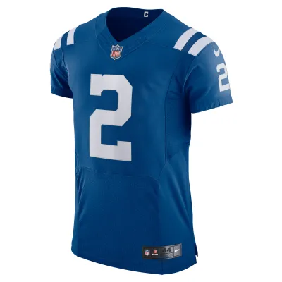 Men's Indianapolis Colts Carson Wentz Royal Vapor Elite Player Jersey 02