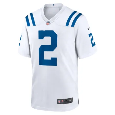 Men's Indianapolis Colts Carson Wentz White Game Jersey 02