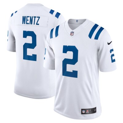 Men's Indianapolis Colts Carson Wentz White Vapor Limited Jersey 01