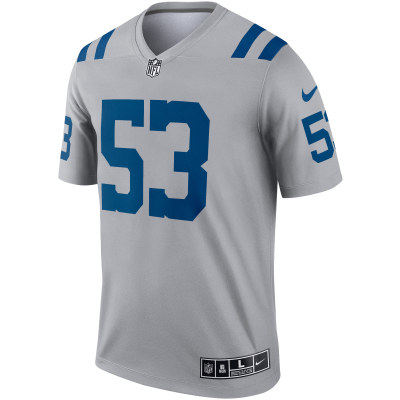 Men's Indianapolis Colts Darius Leonard Gray Inverted Legend Jersey 02