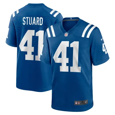 Men's Indianapolis Colts Grant Stuard Royal Game Player Jersey 01
