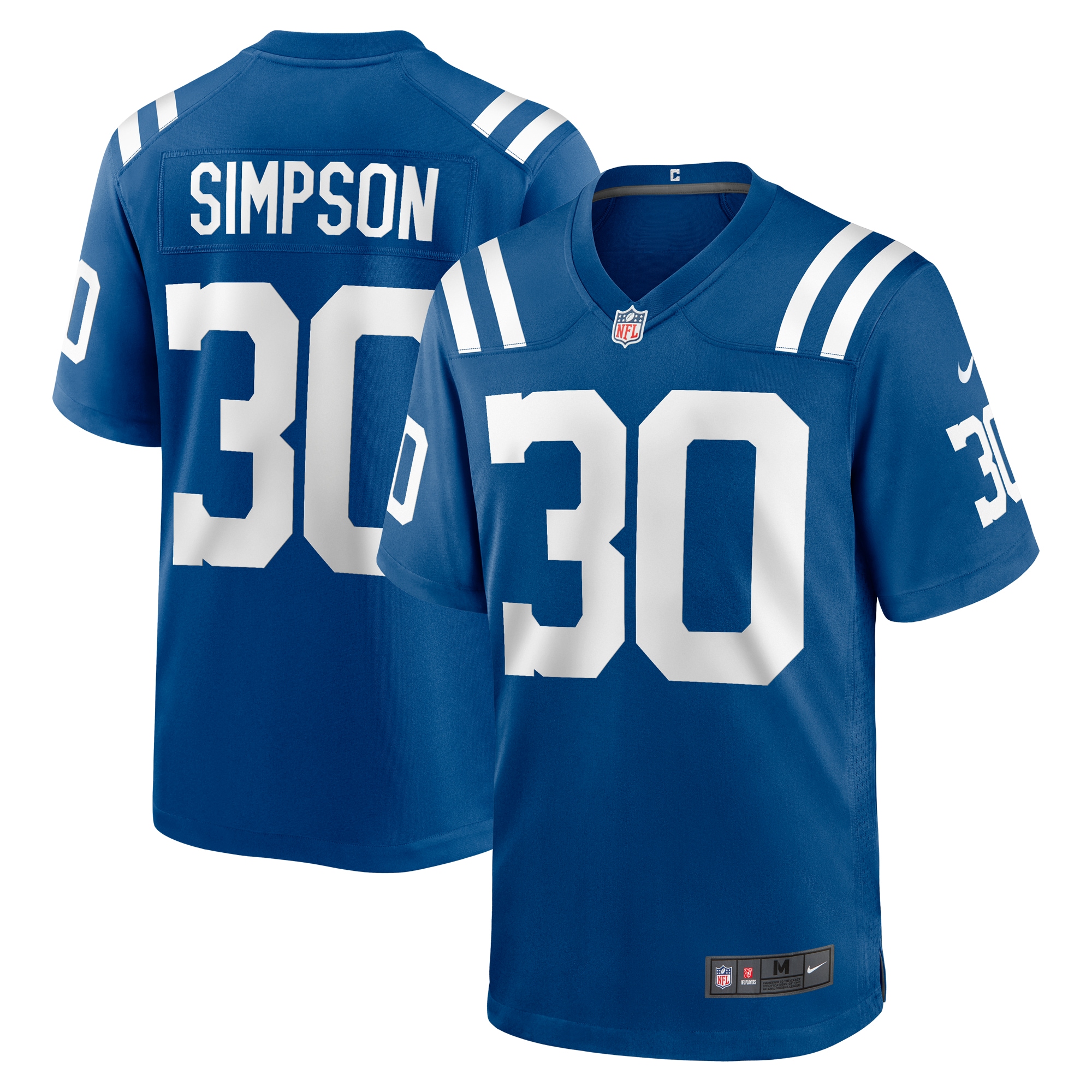 Men's Indianapolis Colts Jaylin Simpson Royal Game Jersey