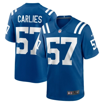 Men's Indianapolis Colts Jaylon Carlies Royal Game Jersey 01