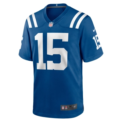 Men's Indianapolis Colts Joe Flacco Royal Game Jersey 02