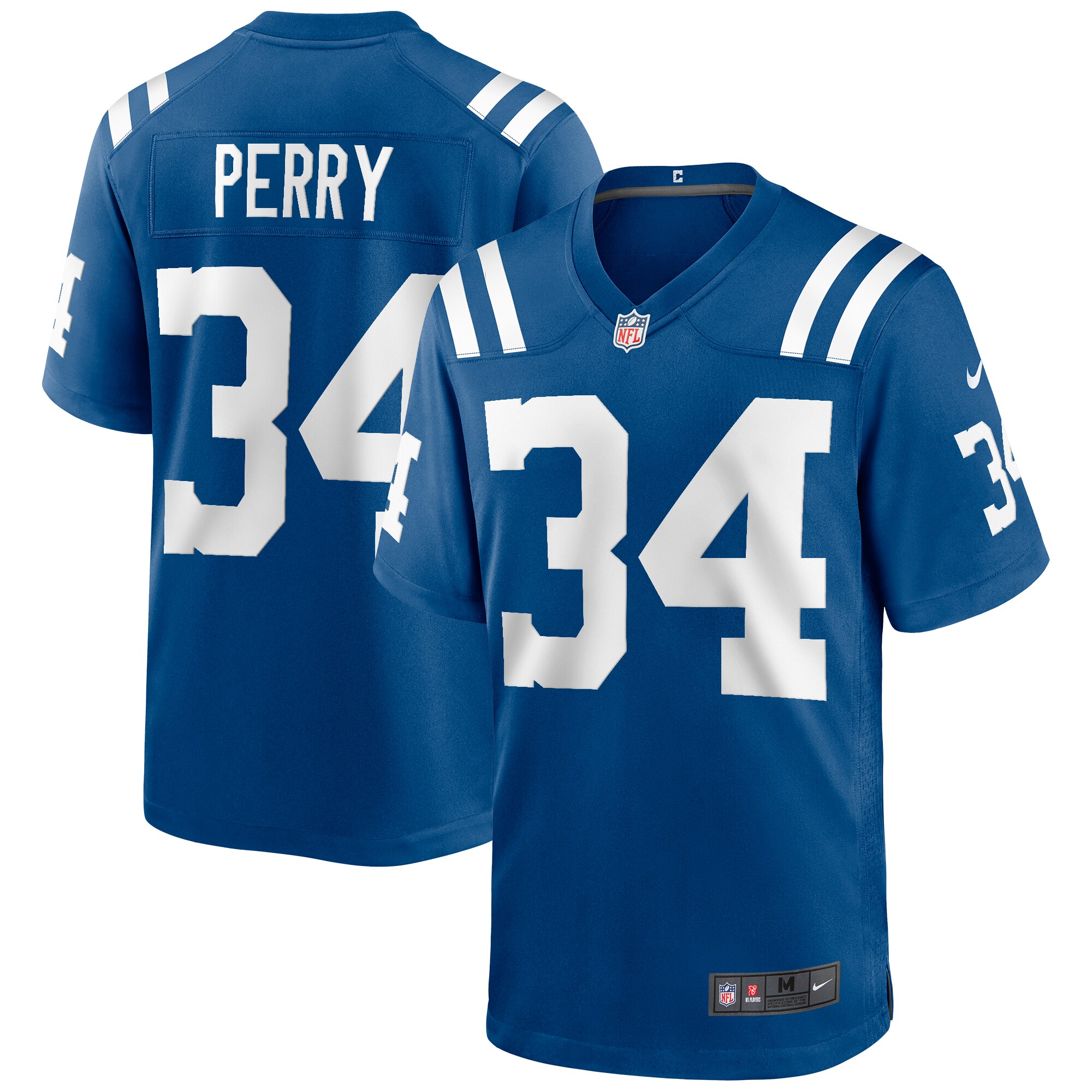 Men's Indianapolis Colts Joe Perry Royal Game Retired Player Jersey