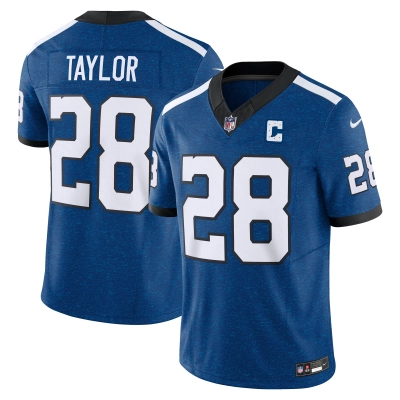 Men's Indianapolis Colts Jonathan Taylor Blue Vapor F.U.S.E. Limited Jersey 01