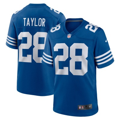 Men's Indianapolis Colts Jonathan Taylor Royal Alternate Game Jersey 01