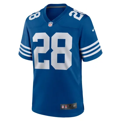 Men's Indianapolis Colts Jonathan Taylor Royal Alternate Game Jersey 02