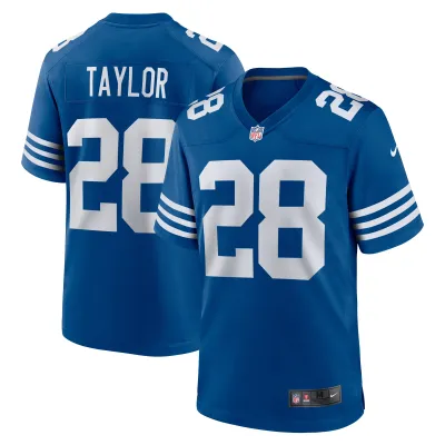 Men's Indianapolis Colts Jonathan Taylor Royal Game Player Jersey 01