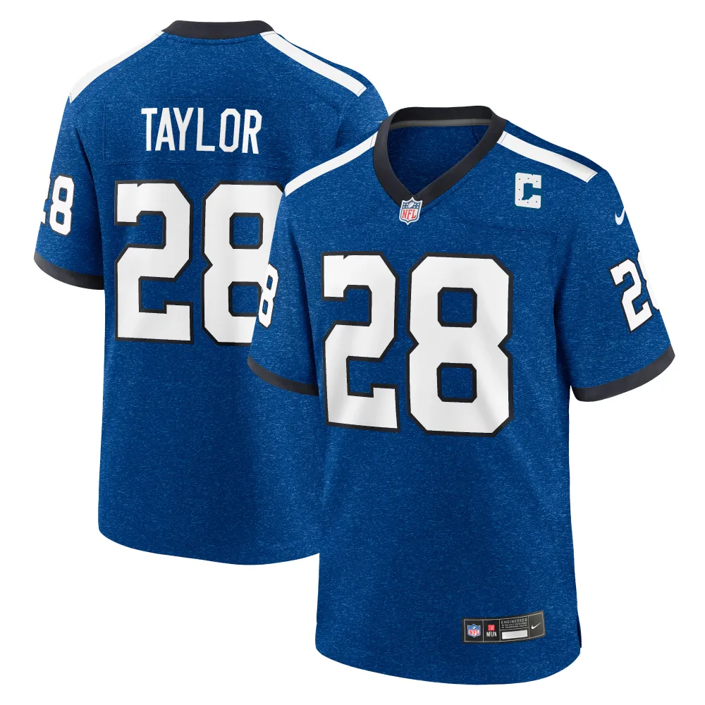 Men's Indianapolis Colts Jonathan Taylor Royal Indiana Nights Alternate Game Jersey