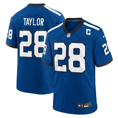 Men's Indianapolis Colts Jonathan Taylor Royal Indiana Nights Alternate Game Jersey 01