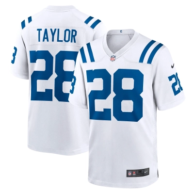 Men's Indianapolis Colts Jonathan Taylor White Player Game Jersey 01