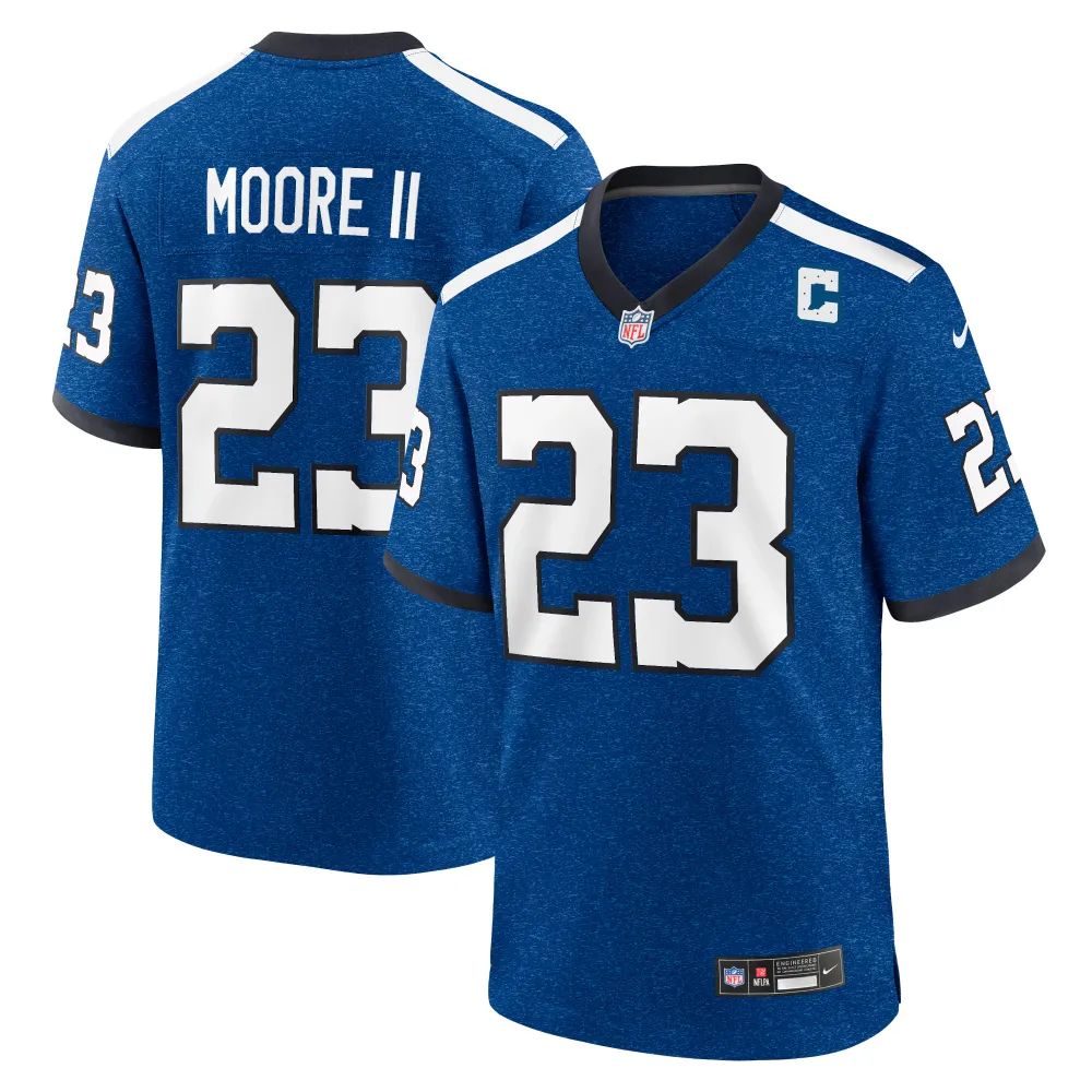 Men's Indianapolis Colts Kenny Moore II Royal Indiana Nights Alternate Game Jersey