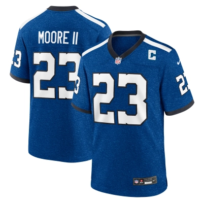 Men's Indianapolis Colts Kenny Moore II Royal Indiana Nights Alternate Game Jersey 01