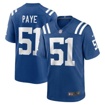 Men's Indianapolis Colts Kwity Paye Royal Game Jersey 01