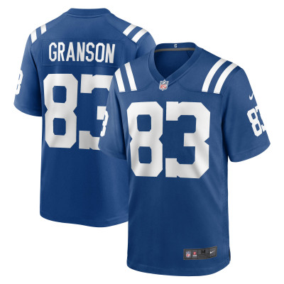 Men's Indianapolis Colts Kylen Granson Royal Game Jersey 01