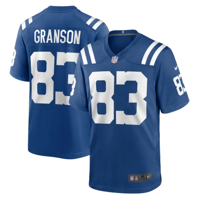 Men's Indianapolis Colts Kylen Granson Royal Game Jersey 01