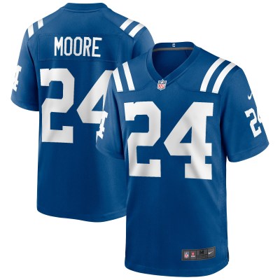 Men's Indianapolis Colts Lenny Moore Royal Game Retired Player Jersey 01