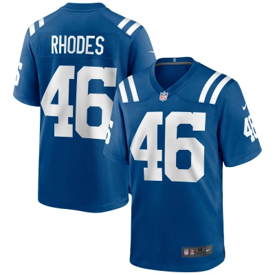Men's Indianapolis Colts Luke Rhodes Royal Game Jersey 01