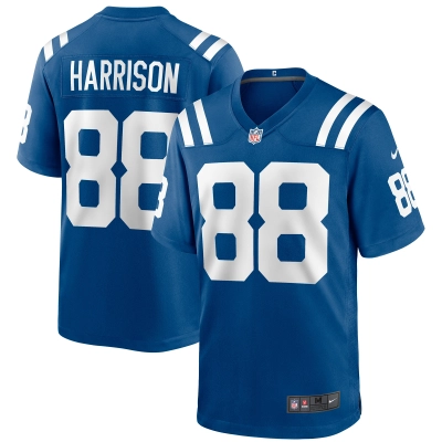 Men's Indianapolis Colts Marvin Harrison Royal Game Retired Player Jersey 01