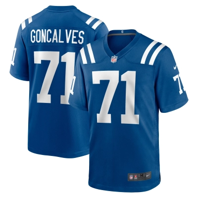 Men's Indianapolis Colts Matt Goncalves Royal Game Jersey 01