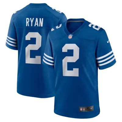 Men's Indianapolis Colts Matt Ryan Royal Alternate Game Jersey 01