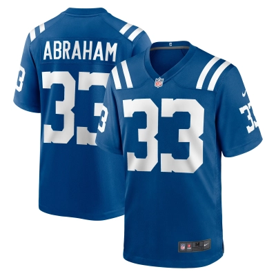 Men's Indianapolis Colts Micah Abraham Royal Game Jersey 01
