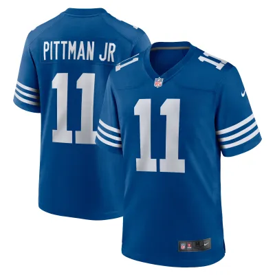 Men's Indianapolis Colts Michael Pittman Jr. Royal Alternate Game Jersey 01