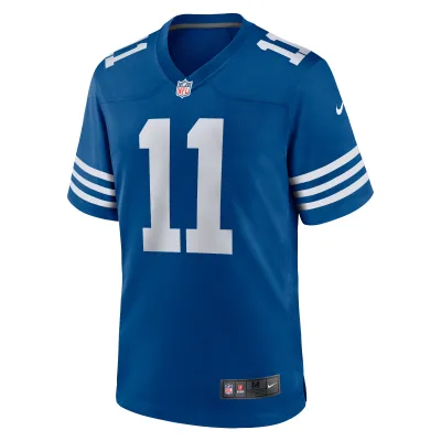 Men's Indianapolis Colts Michael Pittman Jr. Royal Alternate Game Jersey 02