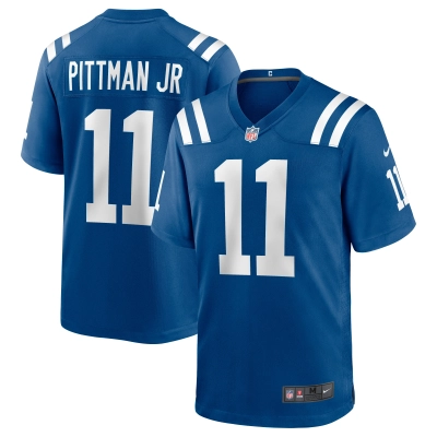 Men's Indianapolis Colts Michael Pittman Jr. Royal Game Player Jersey 01