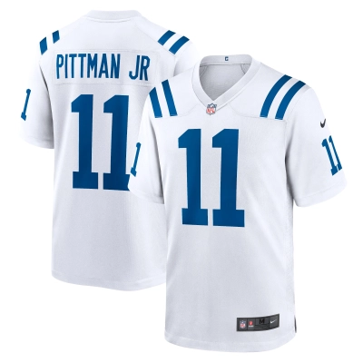 Men's Indianapolis Colts Michael Pittman Jr. White Game Jersey 01