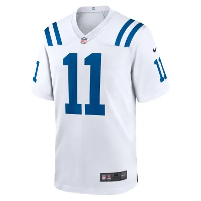 Men's Indianapolis Colts Michael Pittman Jr. White Game Jersey 02