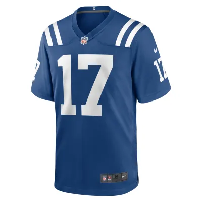 Men's Indianapolis Colts Mike Strachan Royal Game Jersey 02