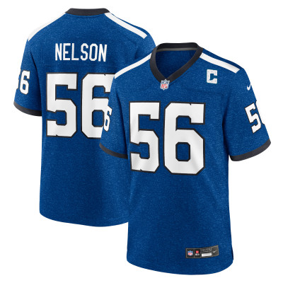 Men's Indianapolis Colts Quenton Nelson Royal Indiana Nights Alternate Game Jersey 01