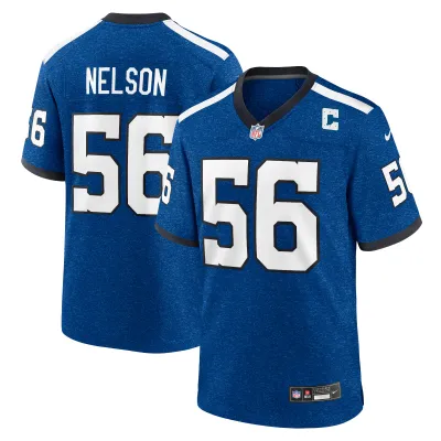 Men's Indianapolis Colts Quenton Nelson Royal Indiana Nights Alternate Game Jersey 01