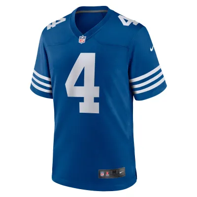 Men's Indianapolis Colts Sam Ehlinger Blue Game Player Jersey 02
