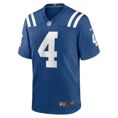 Men's Indianapolis Colts Sam Ehlinger Royal Game Jersey 02