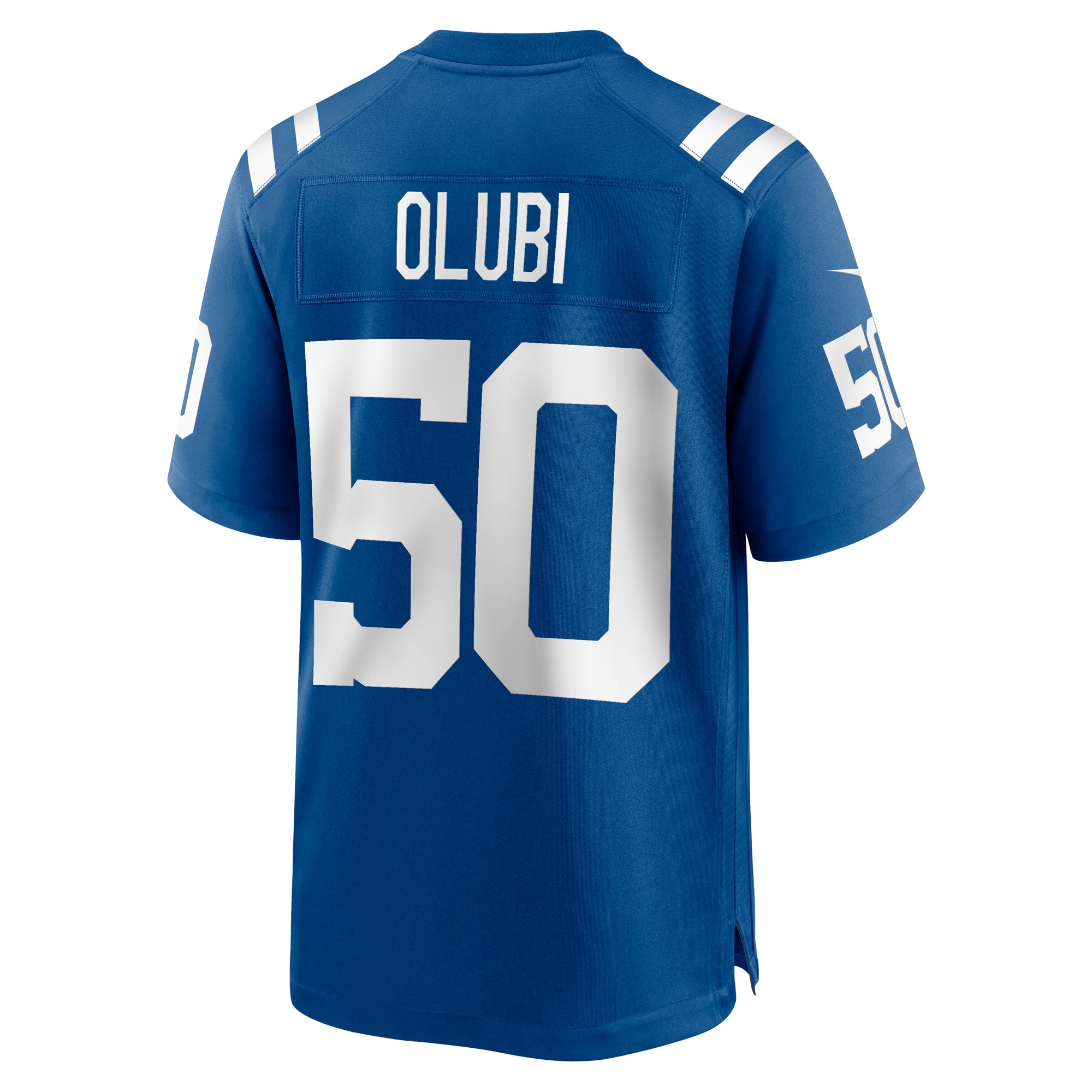 Men's Indianapolis Colts Segun Olubi Royal Game Player Jersey