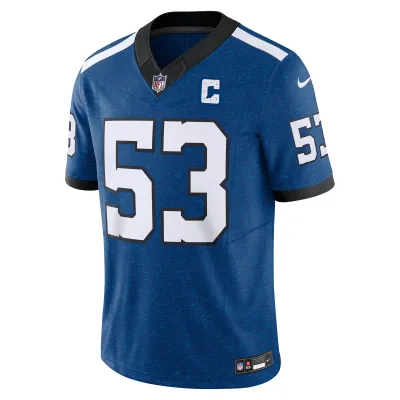 Men's Indianapolis Colts Shaquille Leonard Blue Vapor F.U.S.E. Limited Jersey 02