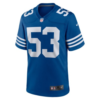 Men's Indianapolis Colts Shaquille Leonard Royal Alternate Game Jersey 02