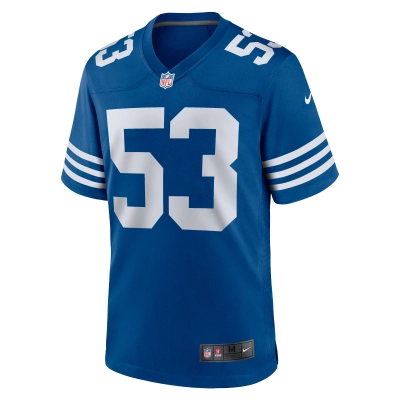 Men's Indianapolis Colts Shaquille Leonard Royal Alternate Game Jersey 02