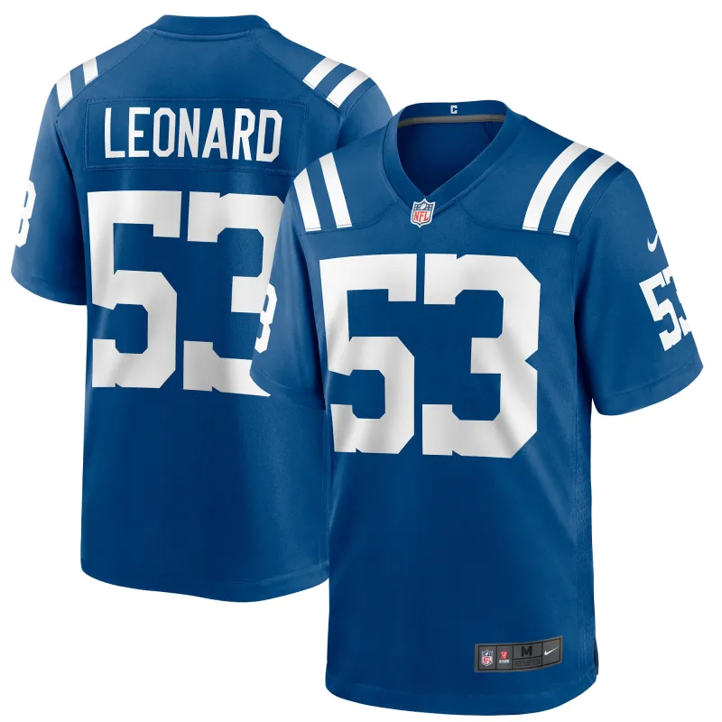 Men's Indianapolis Colts Shaquille Leonard Royal Game Jersey