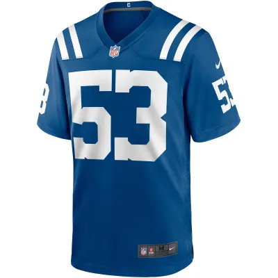 Men's Indianapolis Colts Shaquille Leonard Royal Game Jersey 02