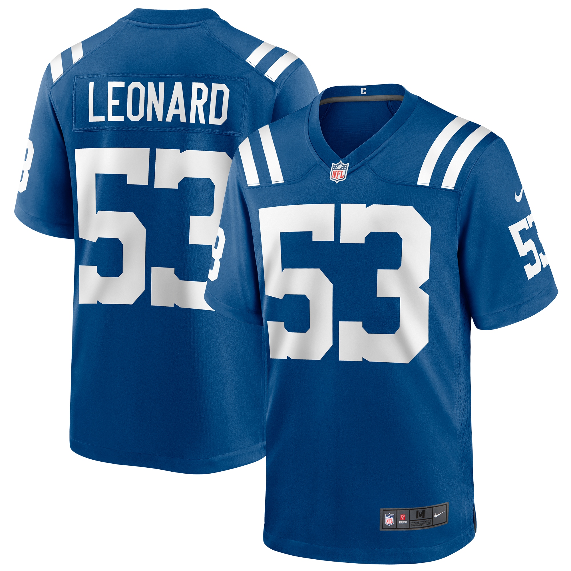Men's Indianapolis Colts Shaquille Leonard Royal Game Player Jersey