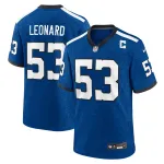 Men's Indianapolis Colts Shaquille Leonard Royal Indiana Nights Alternate Game Jersey