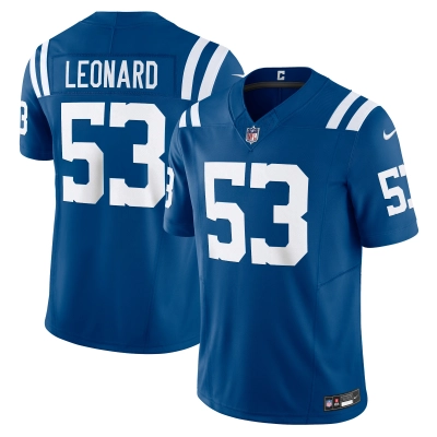 Men's Indianapolis Colts Shaquille Leonard Royal Vapor F.U.S.E. Limited Jersey 01