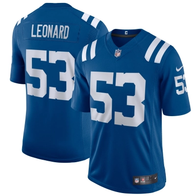 Men's Indianapolis Colts Shaquille Leonard Royal Vapor Limited Jersey 01