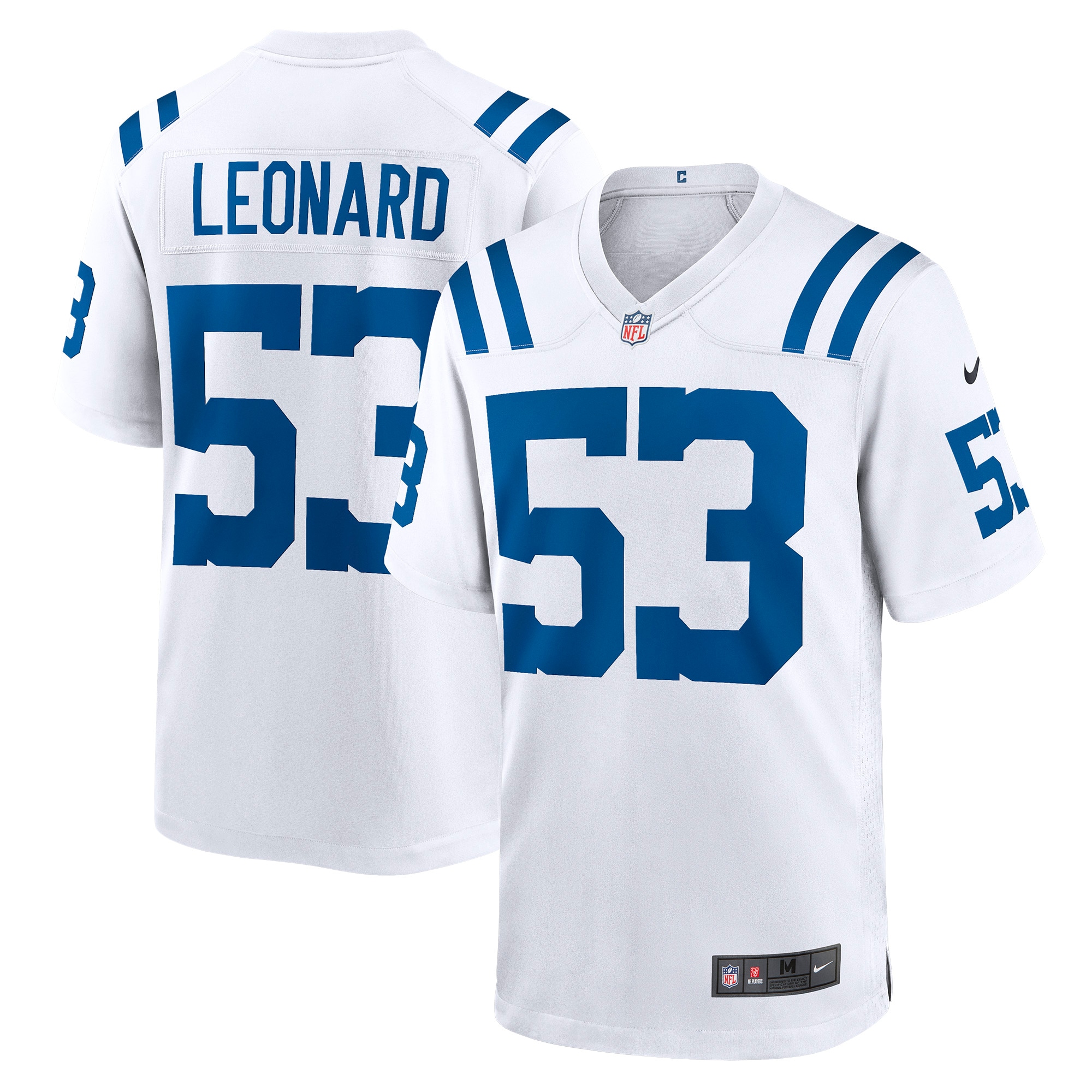 Men's Indianapolis Colts Shaquille Leonard White Player Game Jersey